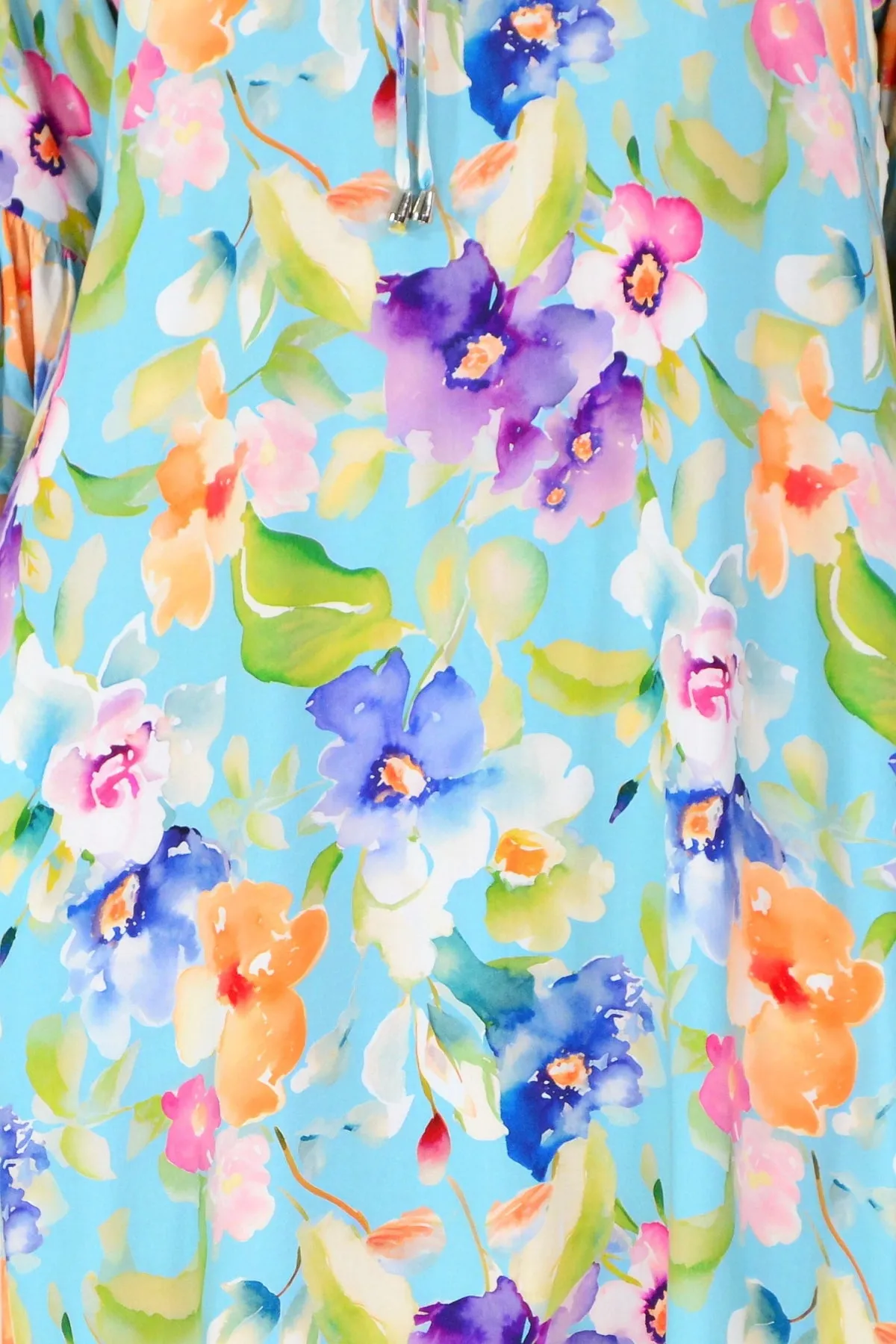 Sky Blue Spring Garden Tunic