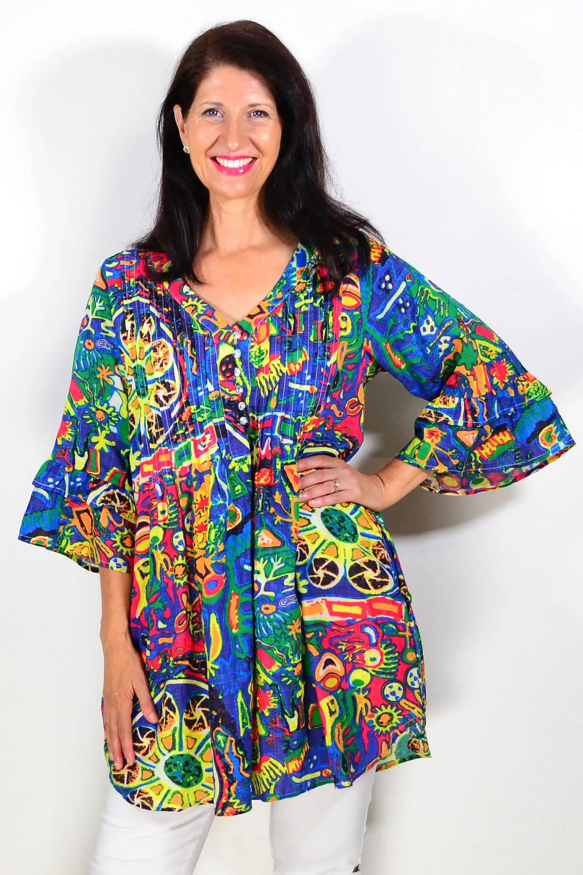 Summer Fun Ladies Tunic Top