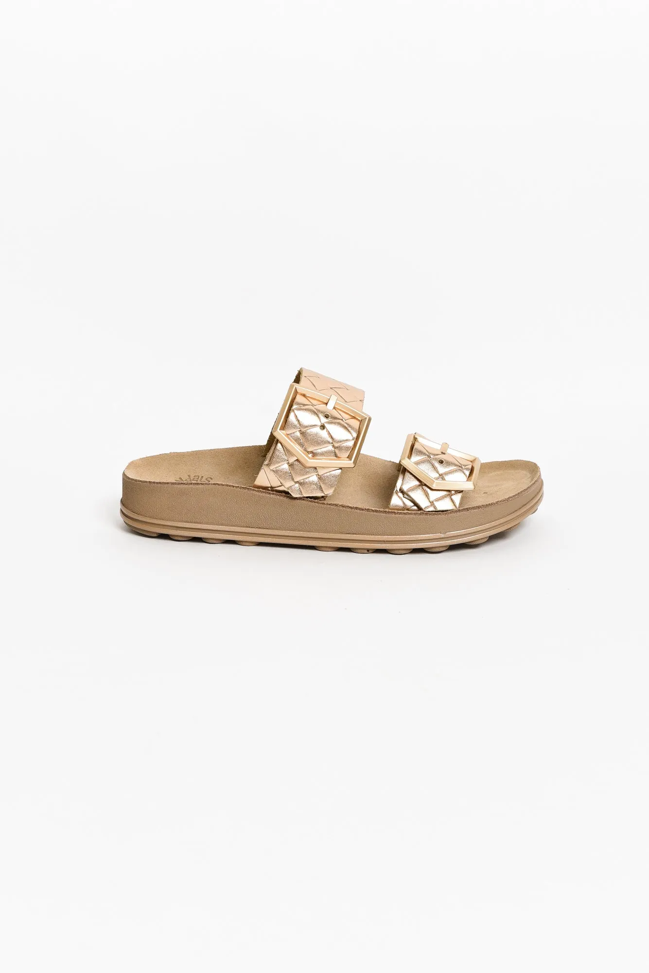 Taylor Rose Gold Quilted Slide