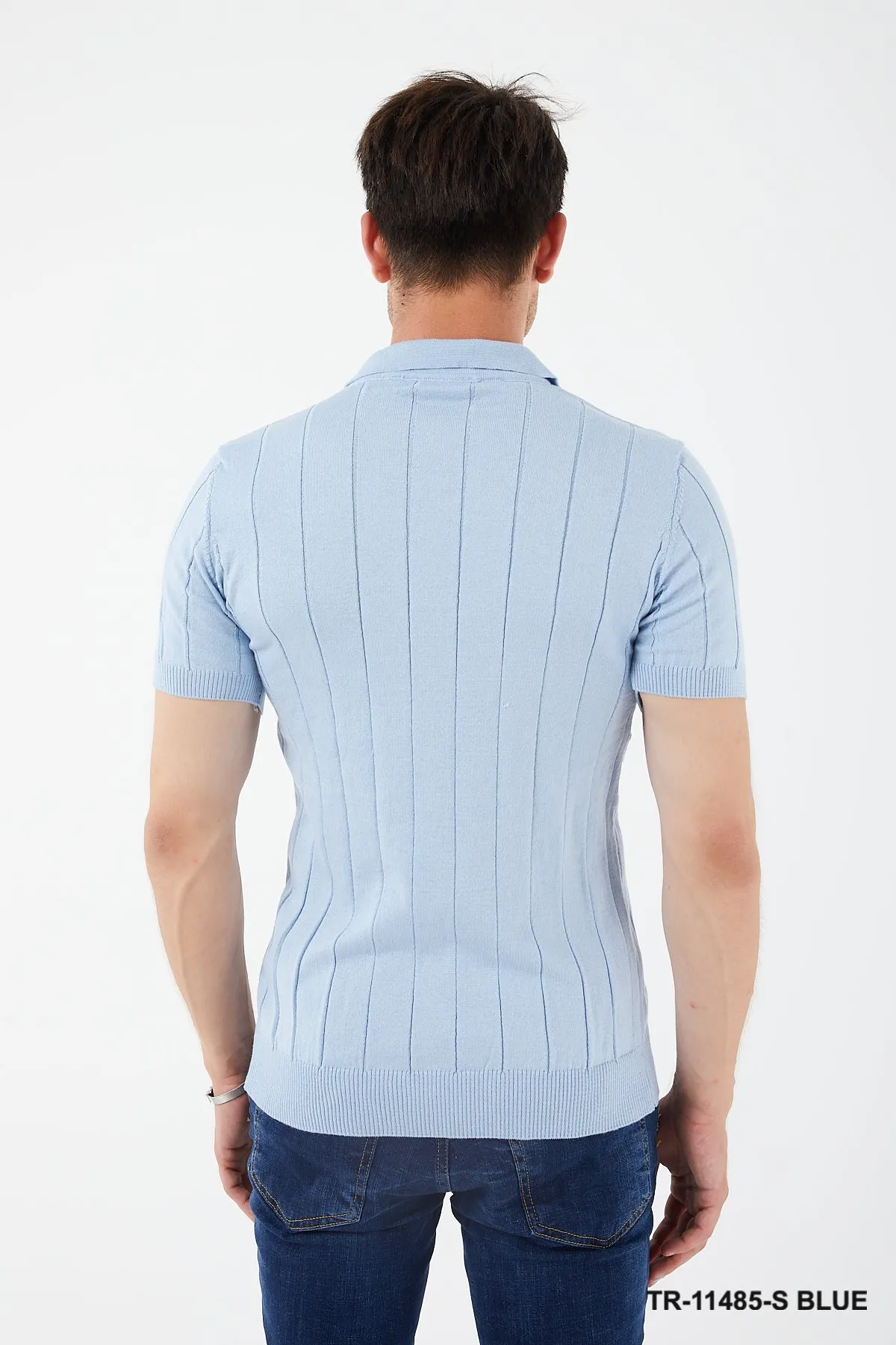 Textured Knit Crewneck T-Shirt TR-11485-S