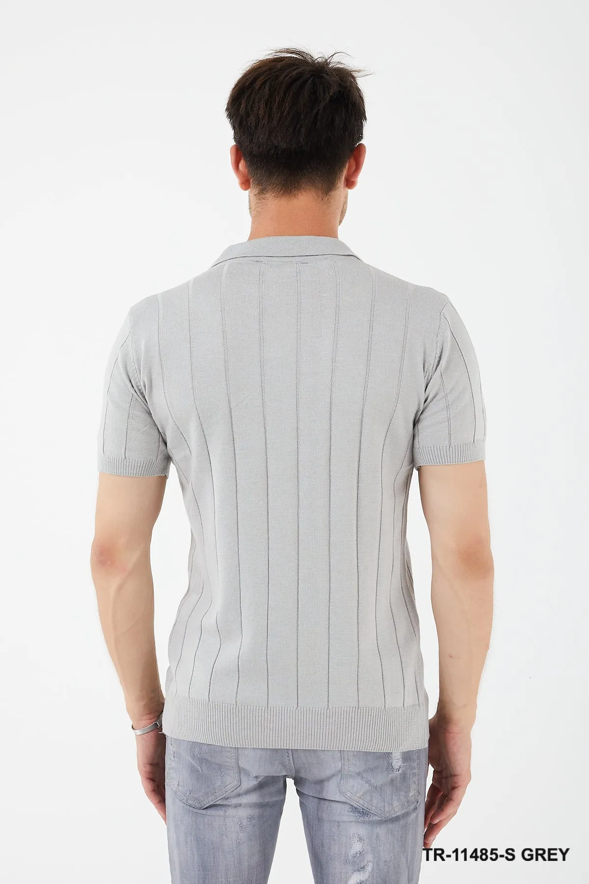 Textured Knit Crewneck T-Shirt TR-11485-S