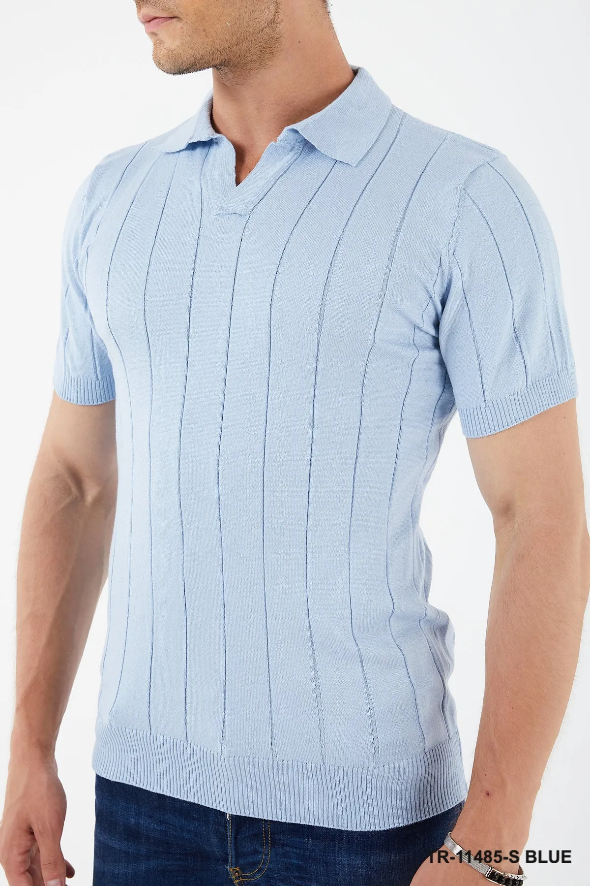 Textured Knit Crewneck T-Shirt TR-11485-S