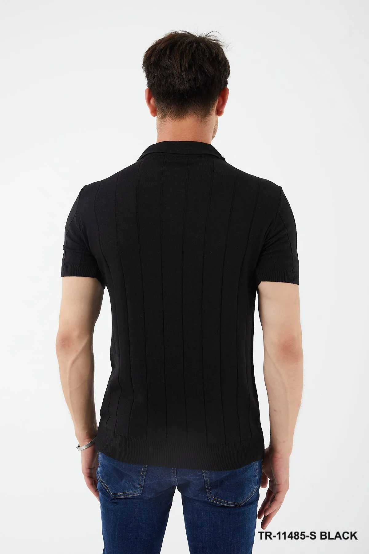 Textured Knit Crewneck T-Shirt TR-11485-S