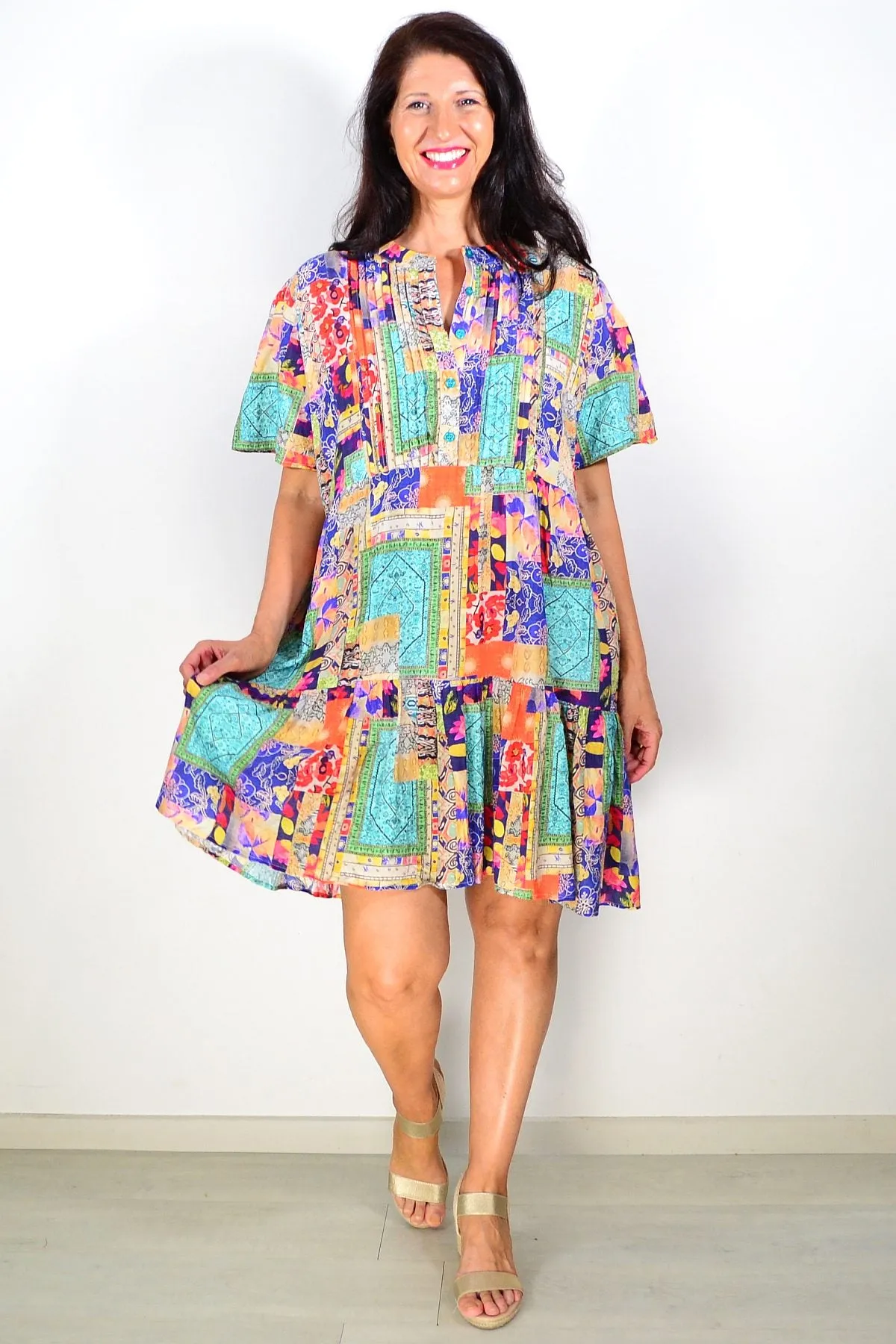 Venice Print Ladies Tunic Dress