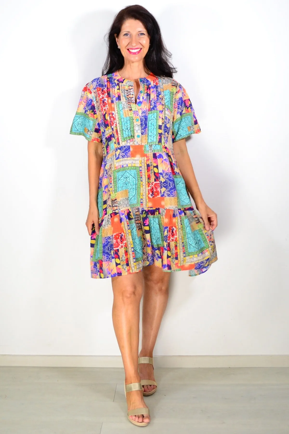 Venice Print Ladies Tunic Dress