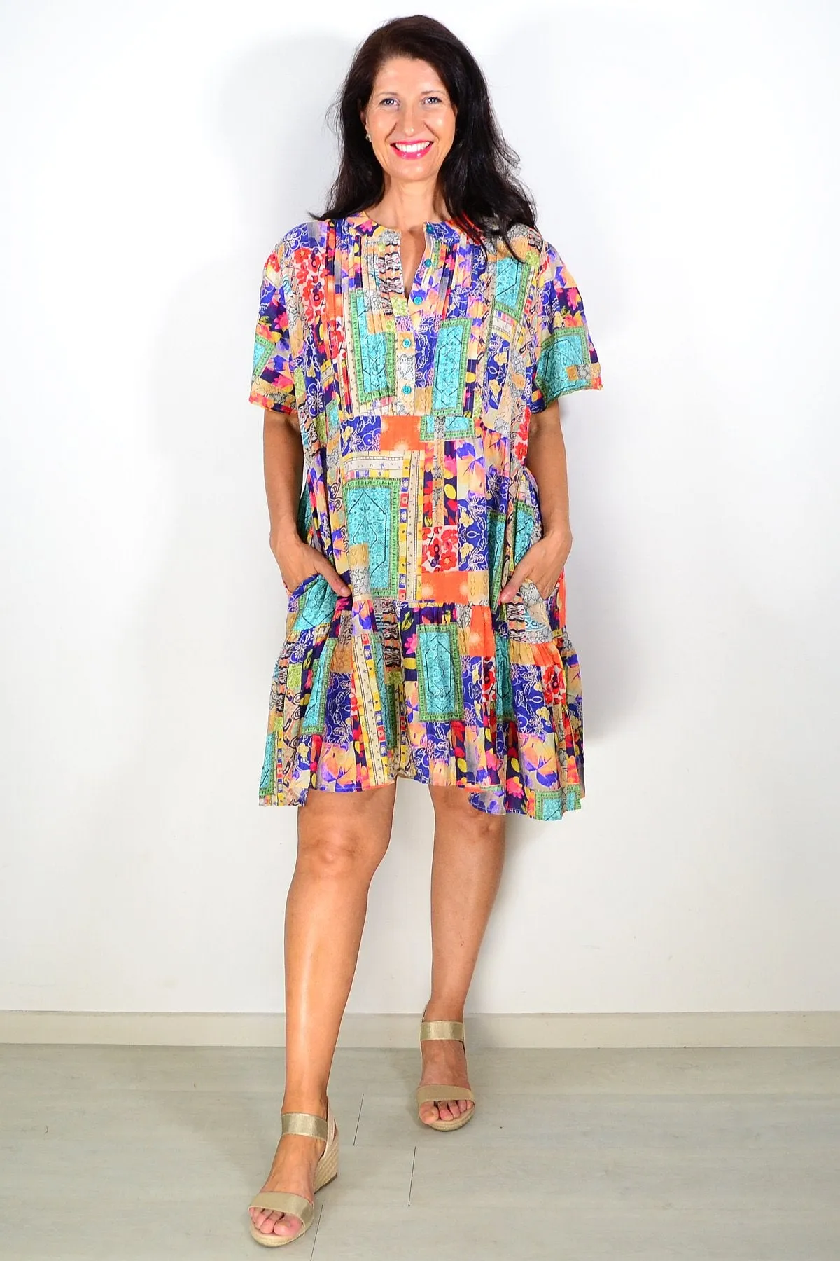 Venice Print Ladies Tunic Dress