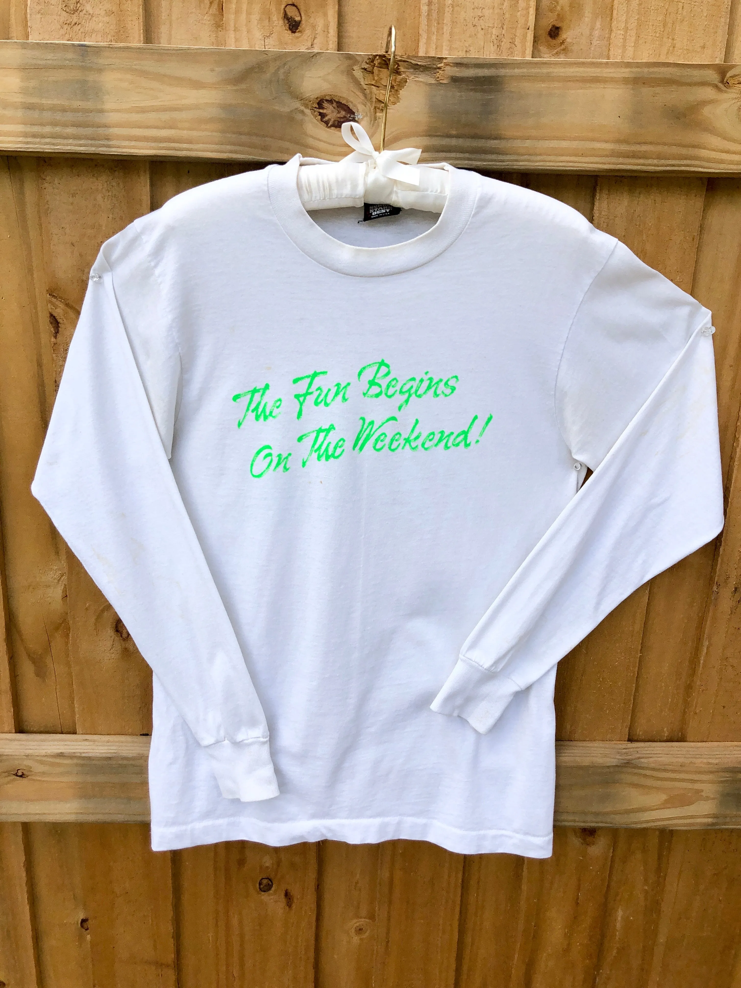 VINTAGE: Long-Sleeve Neon Ski Shirt