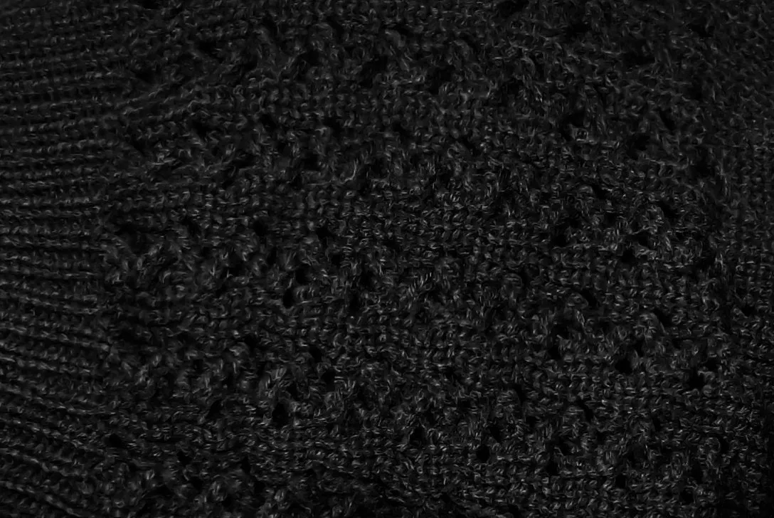 Womens Knit Thick Warm Slouch Beanie Ski Hat Cap (Ebony)